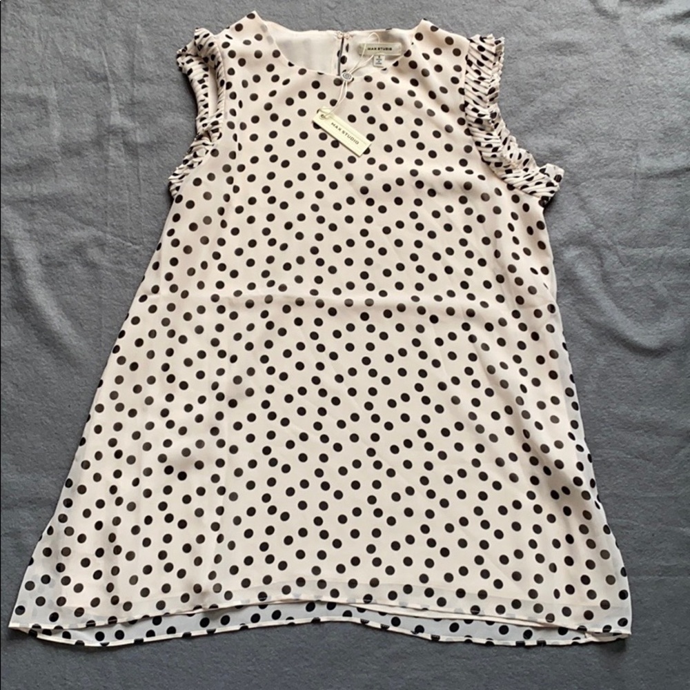 NWT Max Studio Polka Dot Blouse